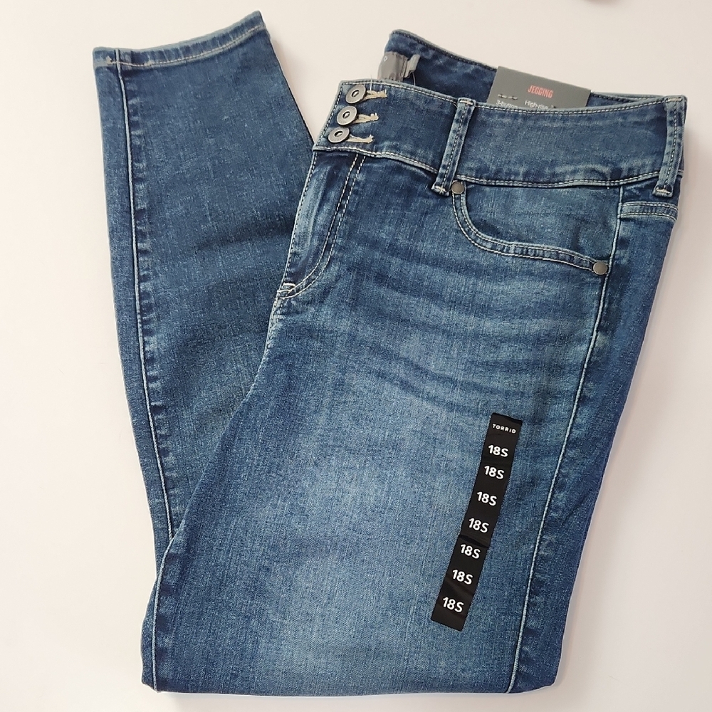Torrid Blue Skinny Super Soft High Rise Jegging